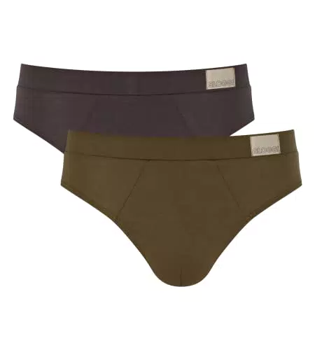 sloggi men Herren GO Natural Brief C2P Midi, Brown-Dark Combination