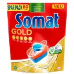 Somat Gold Spülmaschinen Tabs, Geschirrspül Tabs für strahlend sauberes Geschirr auch bei niedrigen Temperaturen