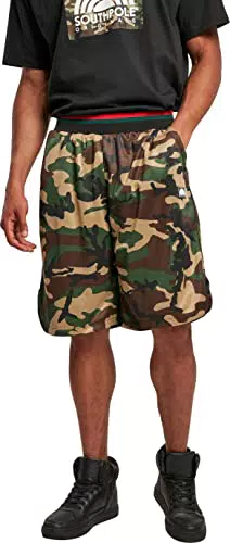 Southpole Herren Southpole Basketball Shorts, camo aop