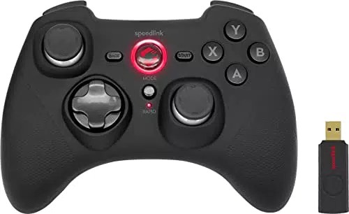 Speedlink RAIT Gamepad Wireless kabelloser Controller mit Vibrationsfunktion