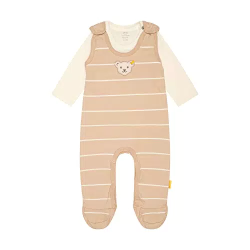 Steiff Baby - Jungen Set Strampler mit Fuss + T-Shirt langarm Baby Wellness 50