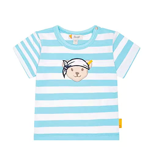 Steiff Baby - Jungen T-shirt Kurzarm T Shirt, Blue Topaz