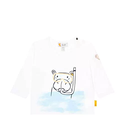 Steiff Baby - Jungen T-shirt Langarm T Shirt, Bright White
