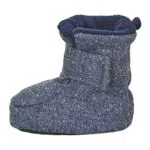Sterntaler Baby Jungen Hausschuhe Baby Melange Babyschuh - Hausschuhhe Baby - Mid-Top Babyschuh mit rutschfester Kunststoff Sohle - mittelblau