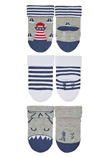 Sterntaler Baby-Jungen Söckchen 3er-Pack Leuchtturm Socken