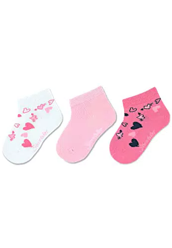 Sterntaler Baby Mädchen Baby Socken Kurz-Söckchen 3er Pack Herzen - Socken Baby