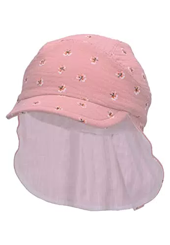 Sterntaler Baby Mädchen Schirmmütze Baby Schirmmütze Nackenschutz Blumen - Schirmmütze Baby