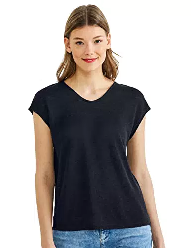 STREET ONE Damen A319212 Sommershirt, Marine Blue