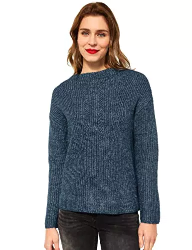Street One Damen Pullover in Mouliné Look