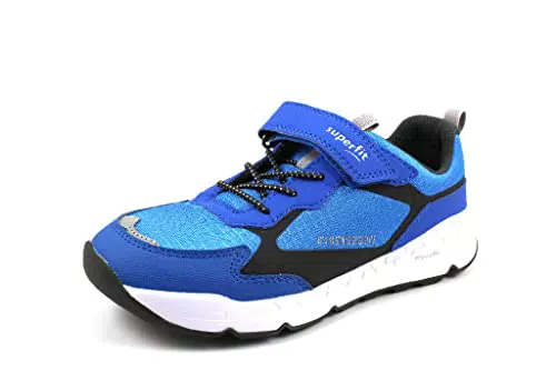 Superfit Jungen Free Ride Sneaker, Blau Grau 8000