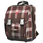 Take it easy - PLAID Braun / Pink(Brown/Pink - LONDON - Schulrucksack Ranzen eckig