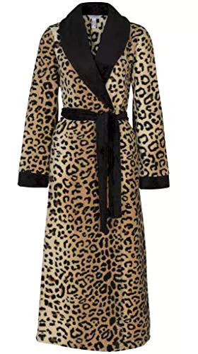 Taubert Leopard Bademantel, Länge 130cm Damen