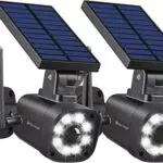 Techage Outdoor Solarbetriebene Fake Kamera mit Bewegungsmelder & Flutlicht: Dummy Kamera