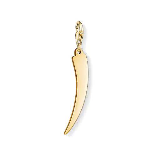Thomas Sabo Damen Herren-Charm-Anhänger goldener Zahn Charm Club 925 Sterling Silber Y0038-413-39