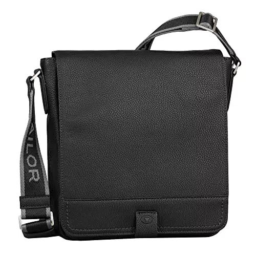 TOM TAILOR bags Finn Herren Umhängetasche Messgenger Bag Mittelgroß Schwarz