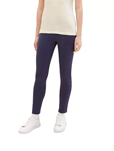 TOM TAILOR Damen 1035496 Treggings mit Ziernaht, 11331 - Atlantic Ocean Blue