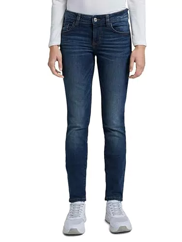 TOM TAILOR Damen Jeans 1008117 Alexa Slim, 10282 - Dark Stone Wash Denim