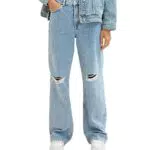 TOM TAILOR Denim Damen 1035419 Destroyed Jeans mit weitem Bein