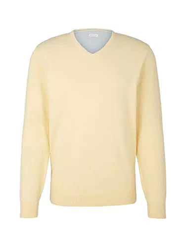 TOM TAILOR Herren 1027665 Basic Strickpullover mit V-Ausschnitt