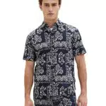 TOM TAILOR Herren 1036218 Hemd, 31783 - Navy Big Paisley Design