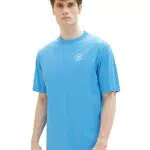 TOM TAILOR Herren 1036353 T-Shirt, 18395 - Rainy Sky Blue