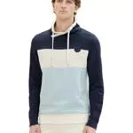 TOM TAILOR Herren 1037761 Colorblock Snood Sweatshirt