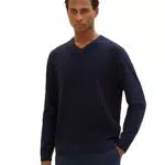 TOM TAILOR Herren 1038194 Cosy Strickpullover mit V-Ausschnitt
