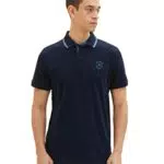 TOM TAILOR Herren Poloshirt mit Logo-Print 1035620, 10668 - sky captain blue
