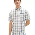TOM TAILOR Herren Regular Fit Karo-Hemd mit Brusttasche