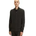 TOM TAILOR Herren Strickjacke mit Stehkragen aus Bio-Baumwolle