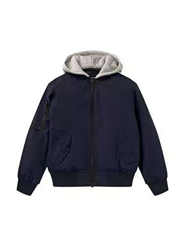 TOM TAILOR Jungen Bomberjacke mit Kapuze 1030604, Blau