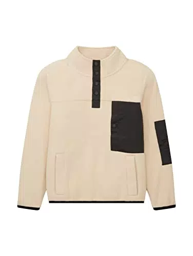 TOM TAILOR Jungen Kinder Troyer aus Fleece 1034412, Beige