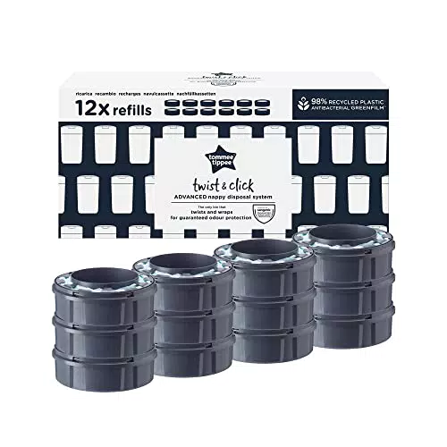 Tommee Tippee Nachfüllkassetten für Twist & Click Advanced Windelentsorgungssystem mit nachhaltig gewonnener