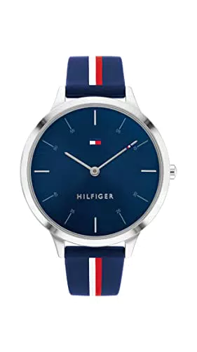 Tommy Hilfiger Analog Quarzuhr für Damen mit Rotes Silikonarmband - 1782499