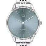 Tommy Hilfiger Analog Quarzuhr für Damen mit Silbernes Edelstahlarmband - 1782210