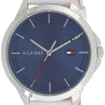 Tommy Hilfiger Analog Quarzuhr für Damen mit Weisses Lederarmband - 1782089