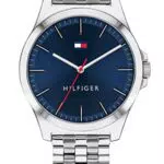 Tommy Hilfiger Analog Quarzuhr für Herren mit Silbernes Edelstahlarmband - 1791713