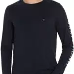 Tommy Hilfiger Herren Langarmshirt Tommy Logo Baumwolle
