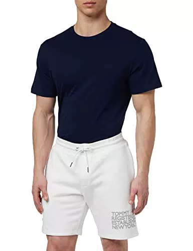 Tommy Hilfiger Herren Sweatshorts Badged Graphic Cargo Short Kurz