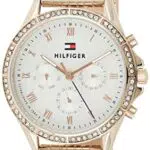 Tommy Hilfiger Multi Zifferblatt Quarz Uhr für Damen mit Rotgoldfarbenes Edelstahlarmband - 1782143