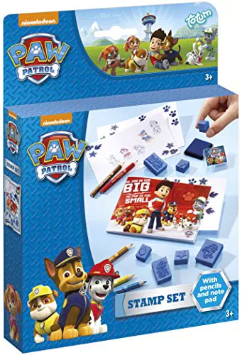 Totum 720336 Paw Patrol Marshall und Chase Stempelset/Kreativset aus 7 Motiv Stempel