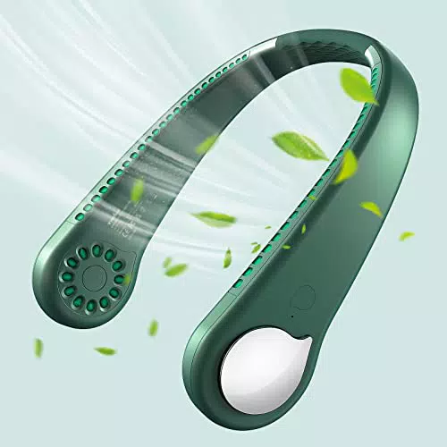 Tragbarer Nackenventilator USB mit 360° Luftstrom, Blattloser Halsventilatoren