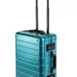 Travelhouse Oslo Alu Reisekoffer Blau Bordkoffer Hartschalenkoffer Reisegepäck Reisetrolley Trolley Handgepäckkoffer Kabinenkoffer 2X TSA Zahlenschloss Handgepäck 44L