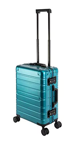 Travelhouse Oslo Alu Reisekoffer Blau Bordkoffer Hartschalenkoffer Reisegepäck Reisetrolley Trolley Handgepäckkoffer Kabinenkoffer 2X TSA Zahlenschloss Handgepäck 44L