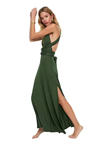 TRENDYOL Damen Networking, Detailed Knitted Beach Dress