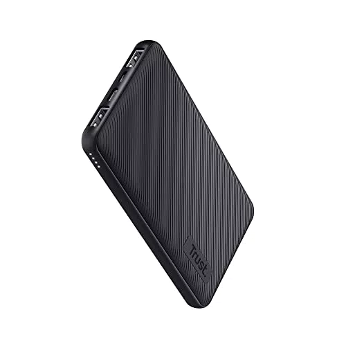 Trust Mobile Primo Dünne Powerbank Schnellladefunktion 10000 mAh