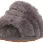 UGG KIDS' FLUFF YEAH SLIDE SLIPPER, Charcoal