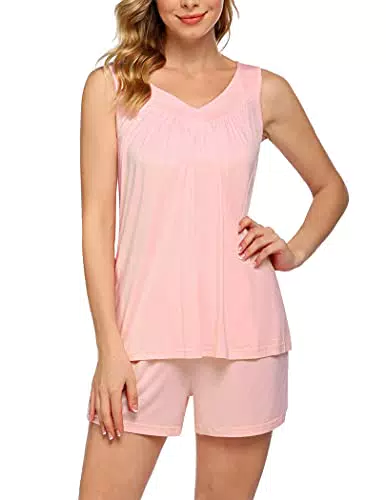 UNibelle Sexy Schlafanzug Pyjama Set Damen Kurz Hausanzug Casual Freizeitanzug V-Ausschnitt Sleepwear