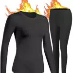 UNIQUEBELLA Damen Thermo-unterwäsche Set, Thermoshirt Damen Langarm