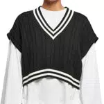 Urban Classics Damen Ladies Cropped Knit College Slipover Sweatshirt